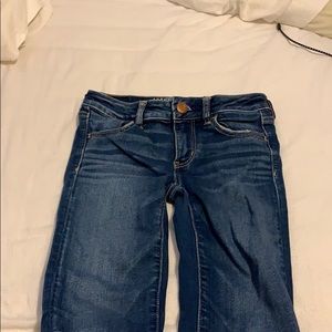 0 long American eagle dark wash jeans